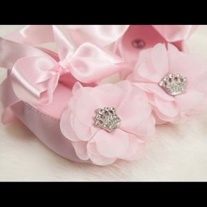 Pink Baby Ribbon Tie Shoes